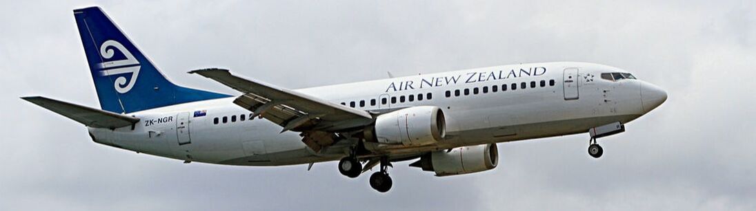 Billede af fly fra air new zealand
