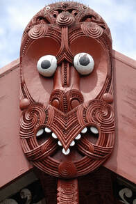 Billede af maori træmaske