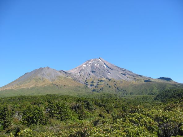 Billede af Taranaki vulkanen på New Zealand