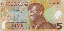Billede af en $5 i New Zealand