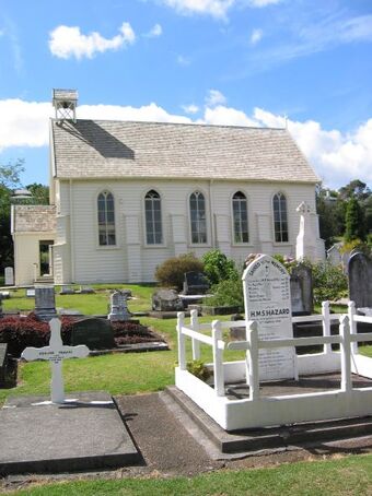 Billede af New Zealands første kirke